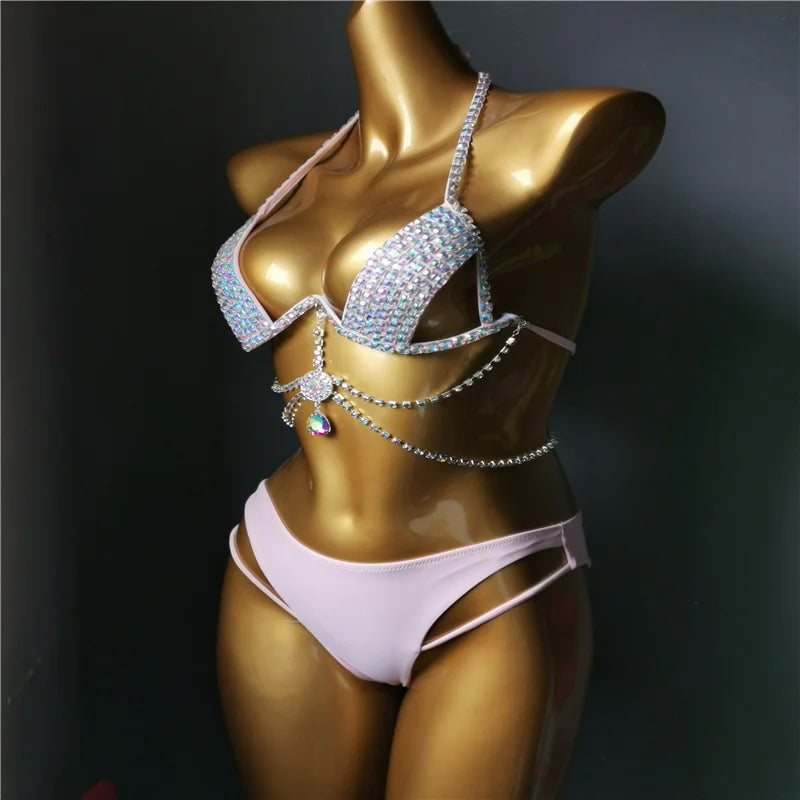 Rhinestones Bikini Set
