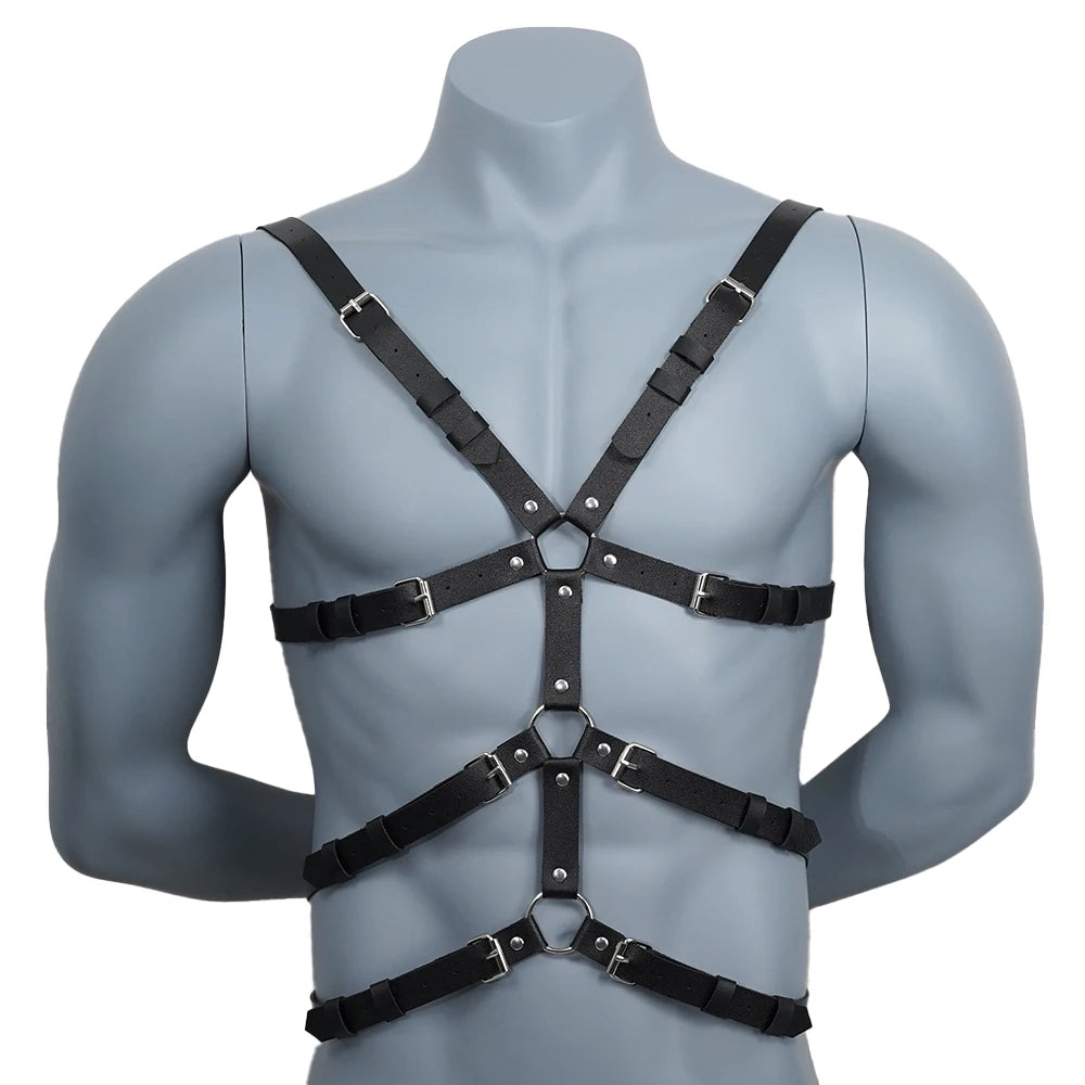 BDSM Leather Harness Belt