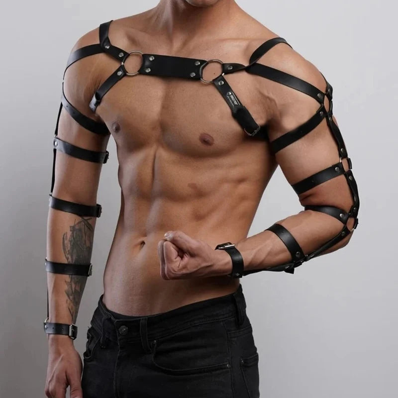 Male Leather Chest Harness