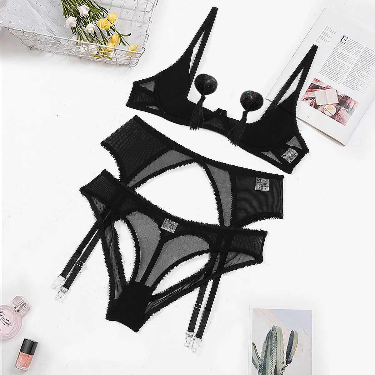 Erotic Open Panty Underwear Set