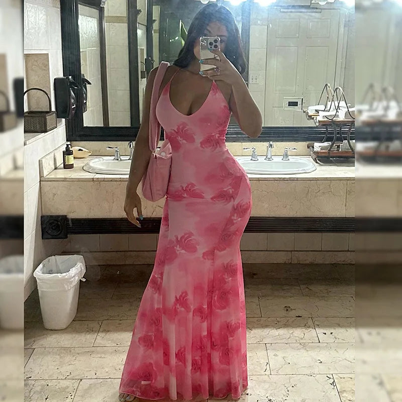 V-neck hip skirt dress
