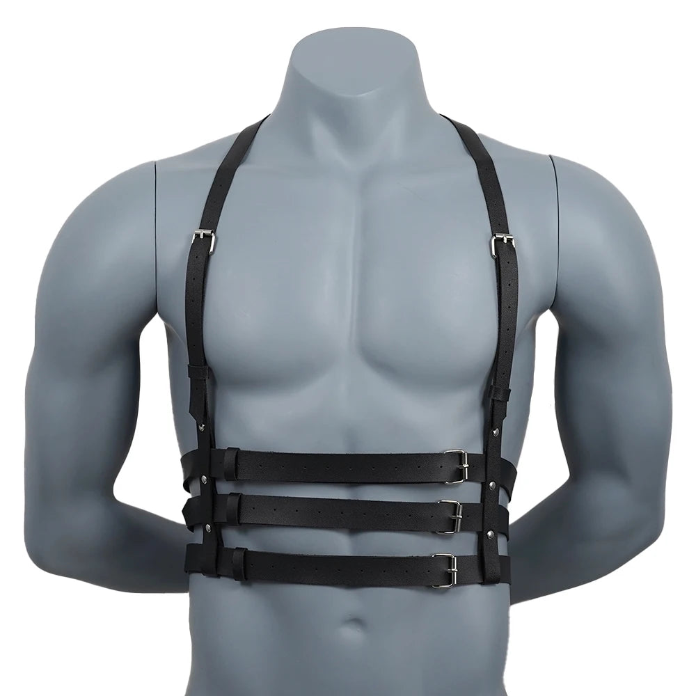 BDSM Leather Harness Belt
