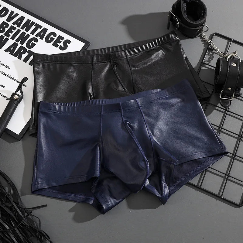 Mens Faux Leather Boxers