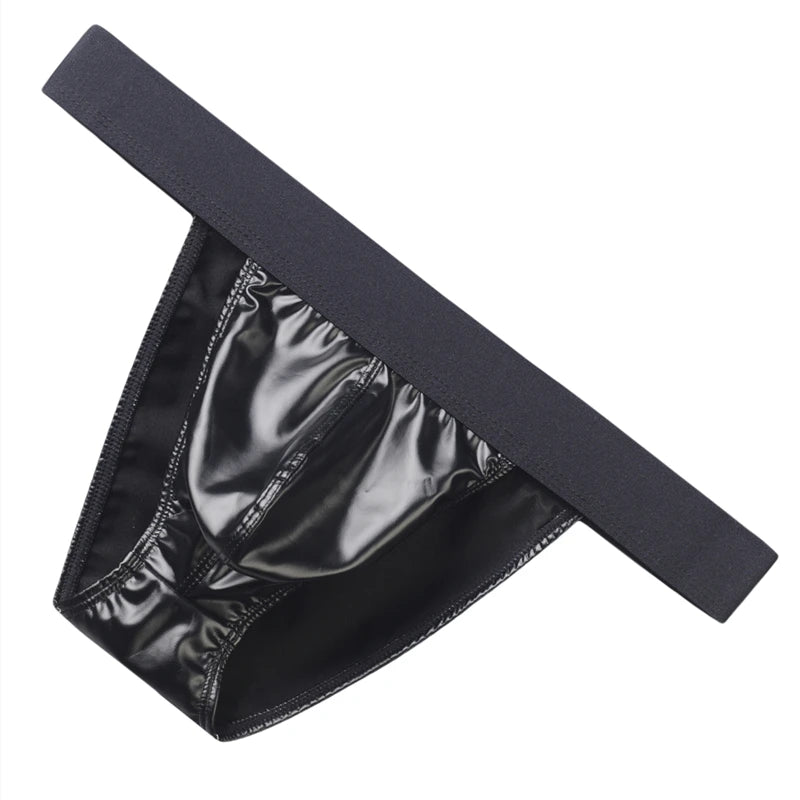 Faux Leather U Pouch Briefs