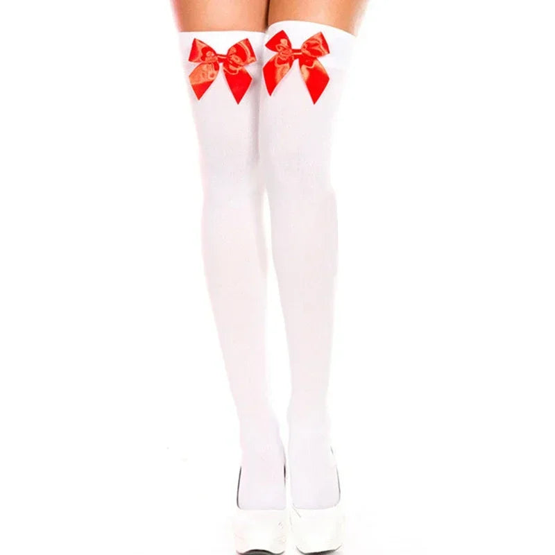 Transparent Suspender Bow Stockings