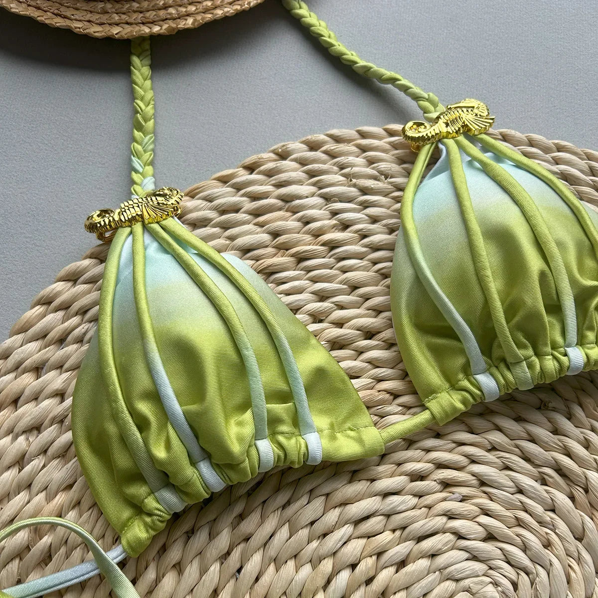 Tie dye split style swimwear