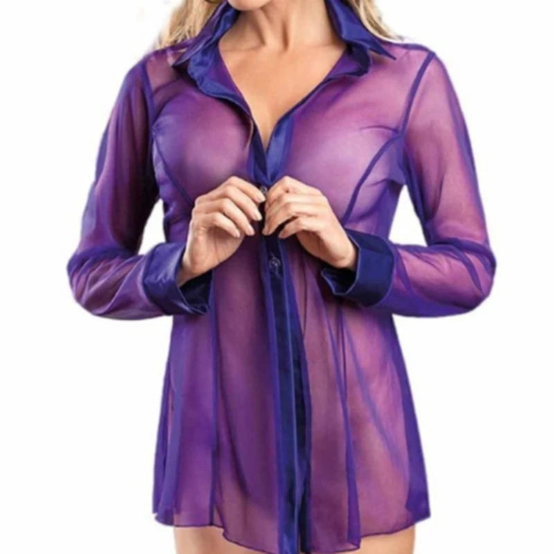 Transparent Erotic Open Women Tops