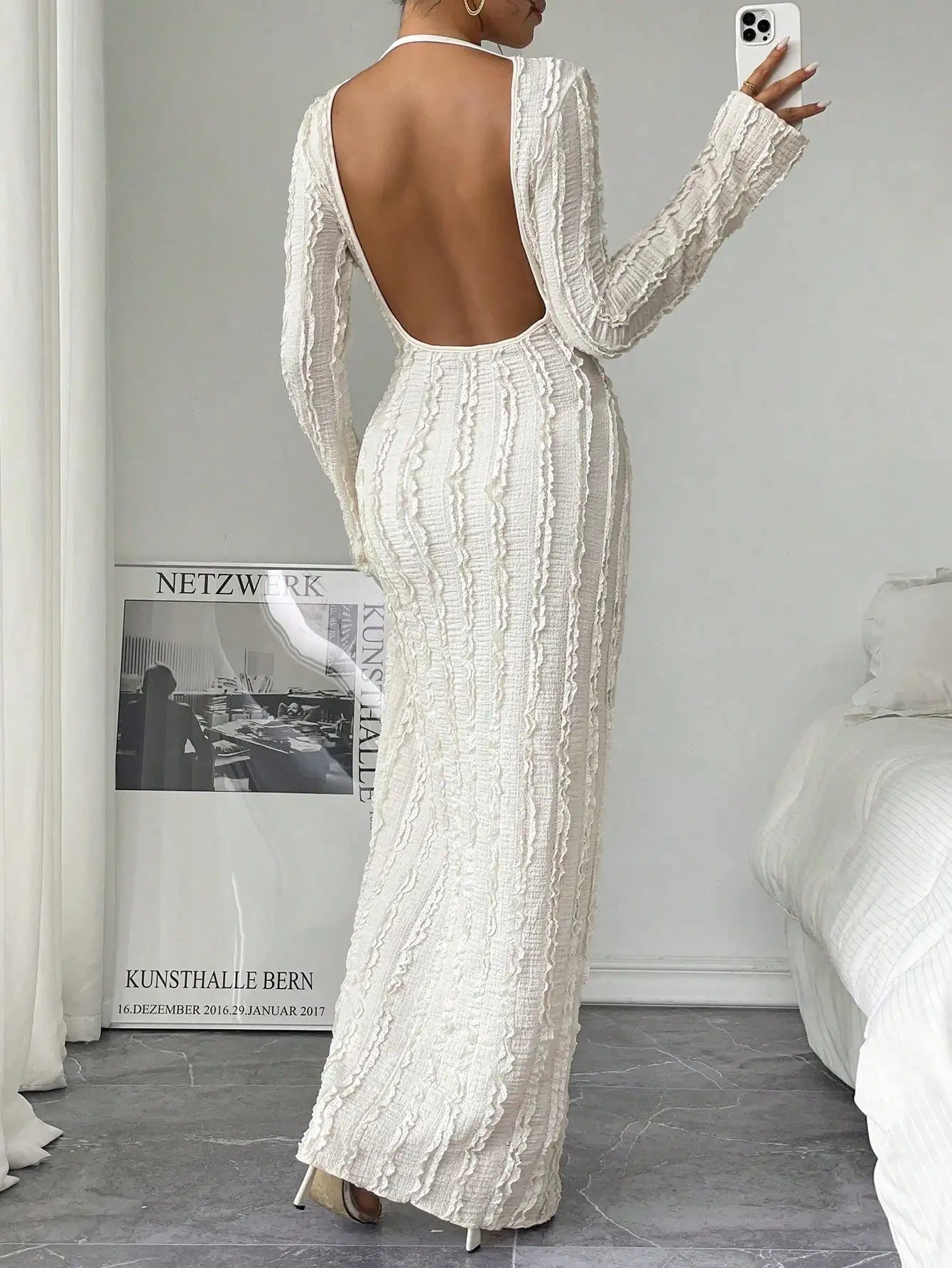 Long sleeve sheath dress