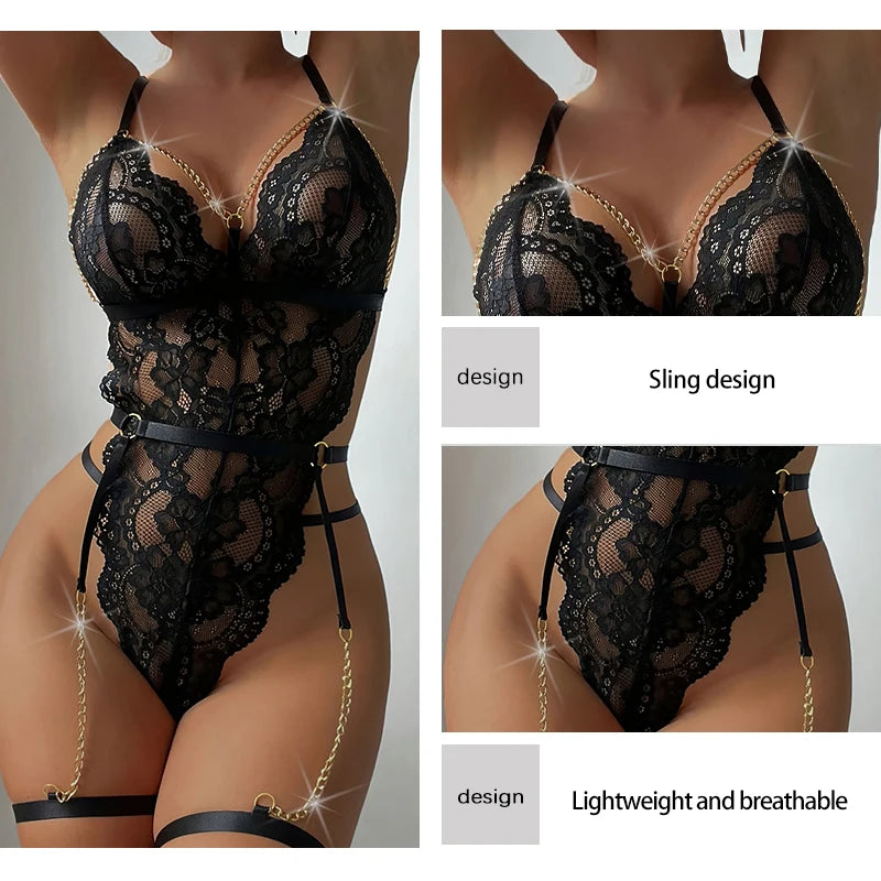 Tight Fit Black Lace Lingerie