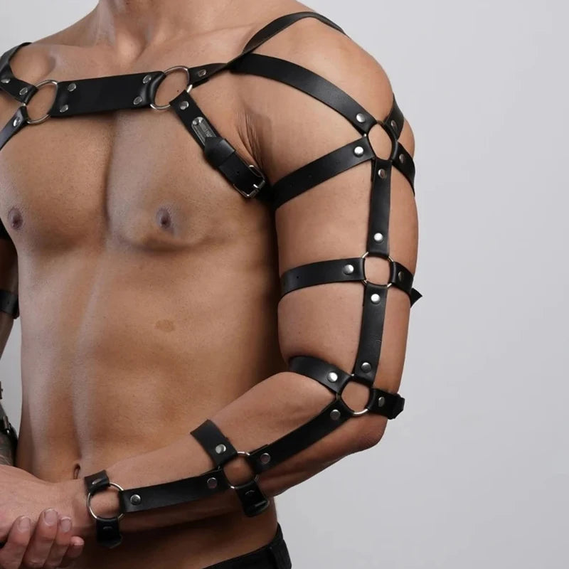 Male Leather Chest Harness