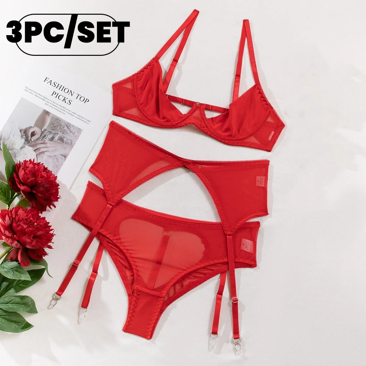 Erotic Open Panty Underwear Set