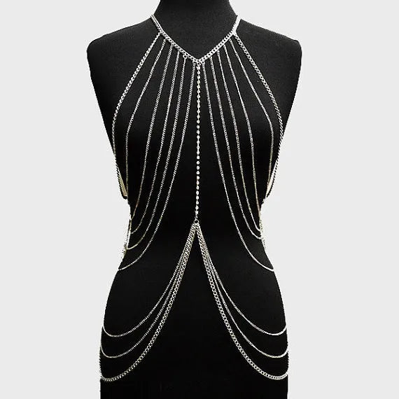 Multilayer Women Body Chain Harness