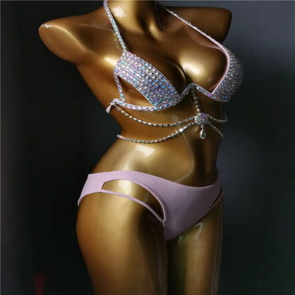 Rhinestones Bikini Set
