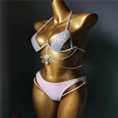 Rhinestones Bikini Set