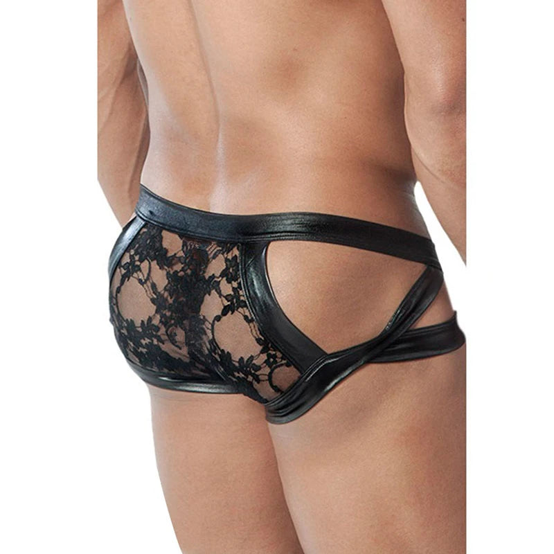 Men Black Transparent Sissy Panty