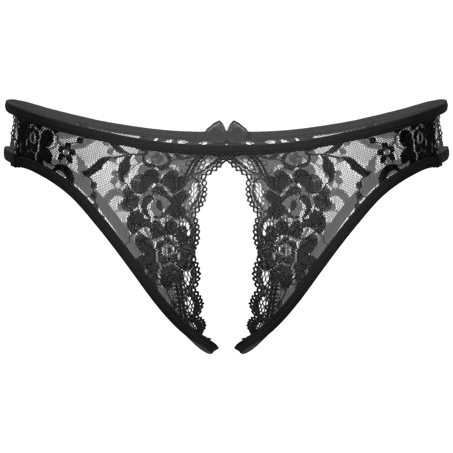 Mens Floral Lace T-back Manties