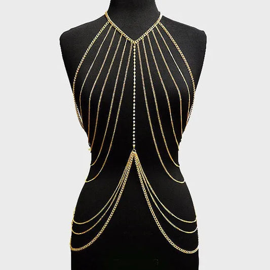 Multilayer Women Body Chain Harness