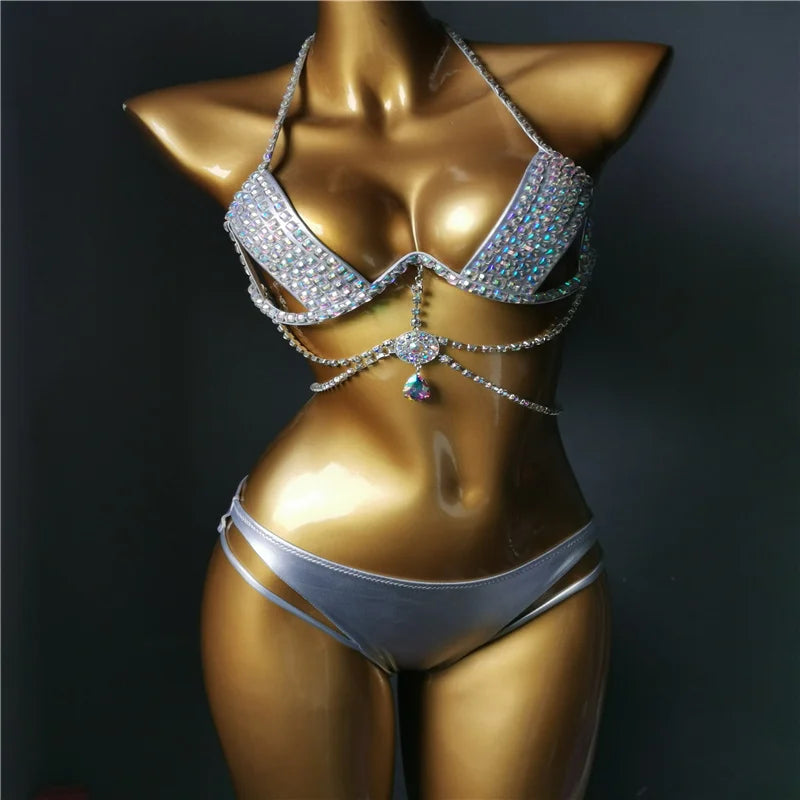 Rhinestones Bikini Set