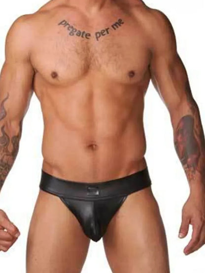 Men's Faux Leather Erotic Panties