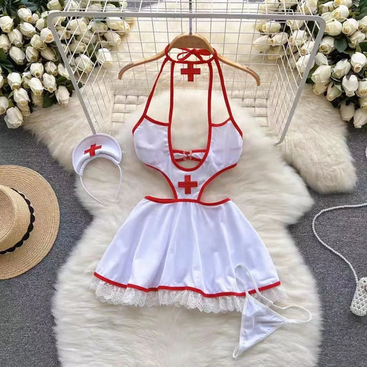 Mini V-Neck Nurse Dress
