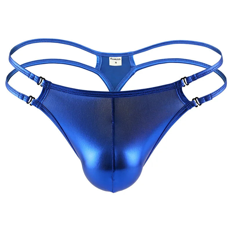 Faux Leather Briefs