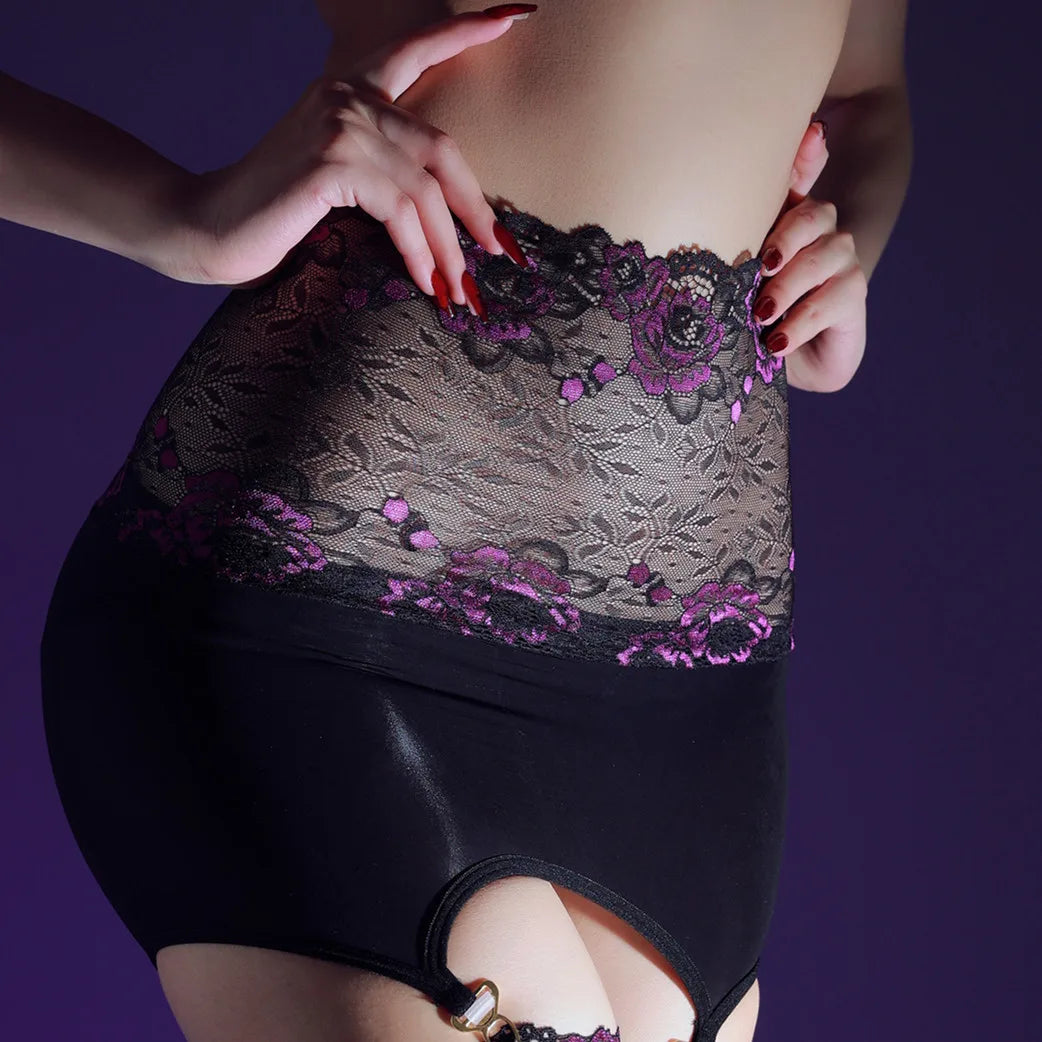 Glossy Buttocks Skirt lace