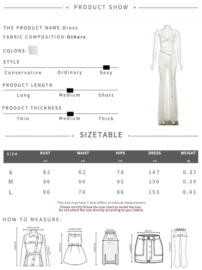Waistband+Mesh Maxi Dress
