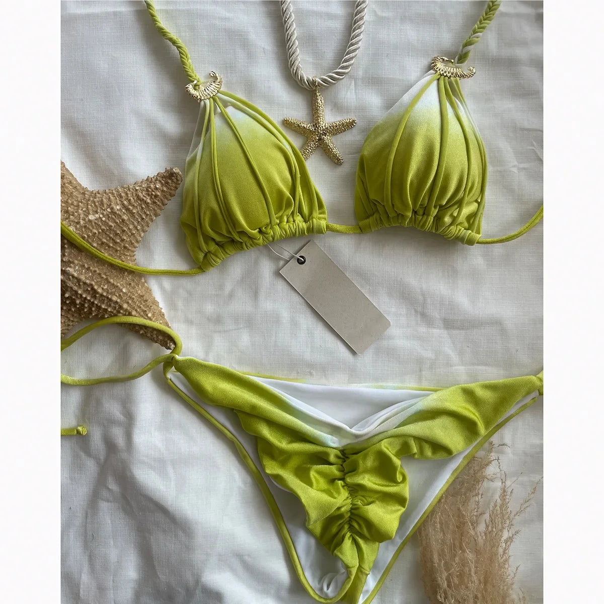 Tie dye split style swimwear