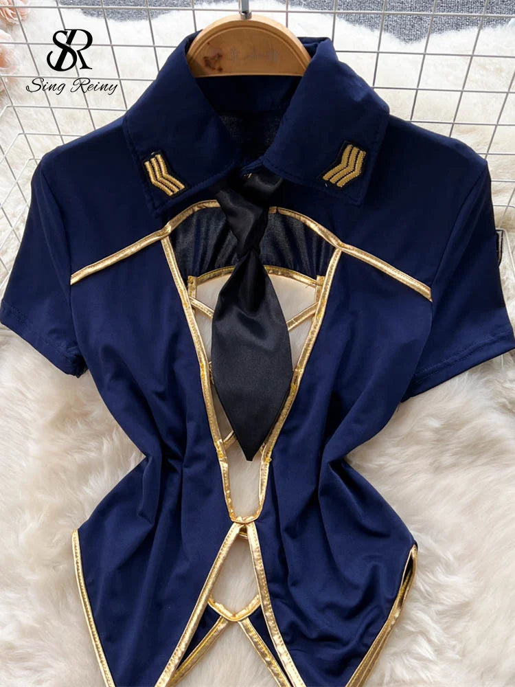 Erotic Stewardess Cosplay
