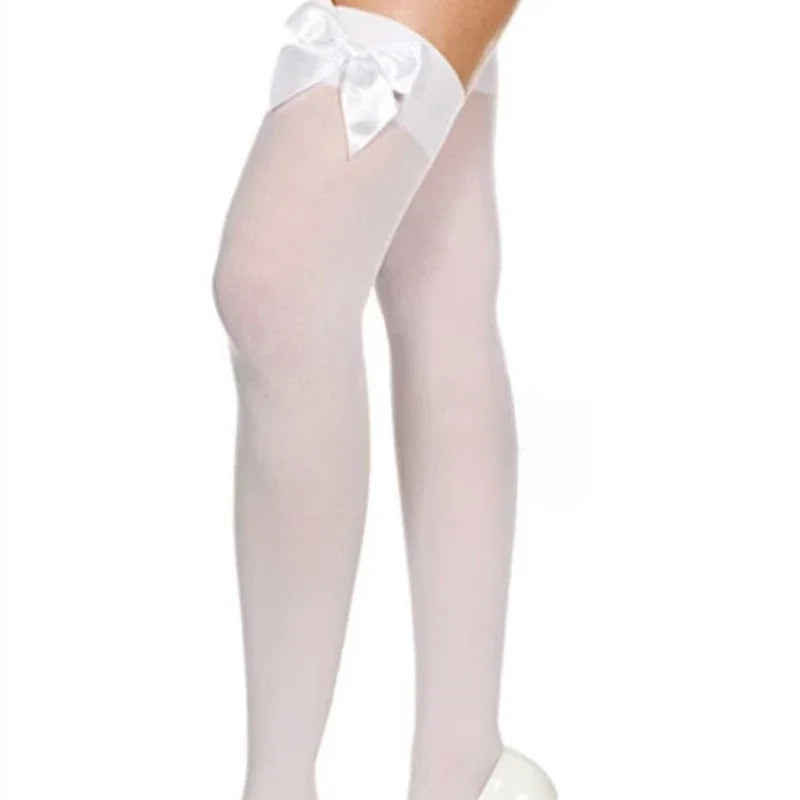 Transparent Suspender Bow Stockings