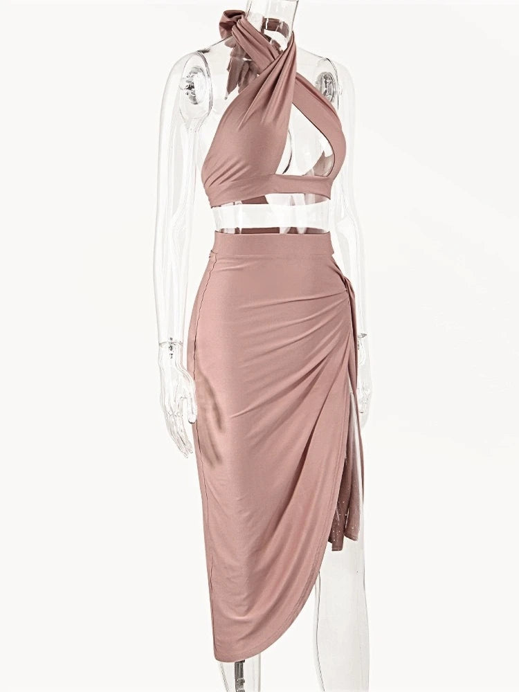Cross Bandage Slim Bodycon Dress