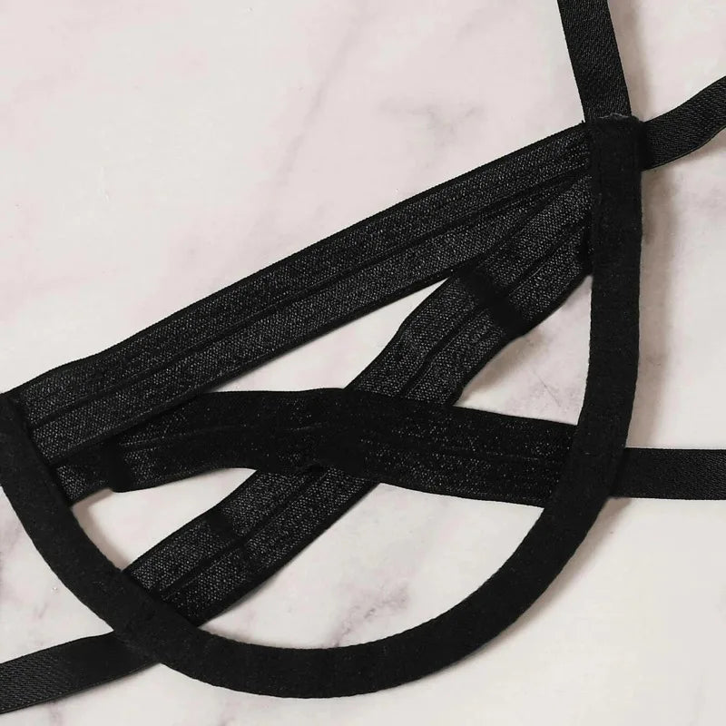 Elastic Hollow Out Bra Set