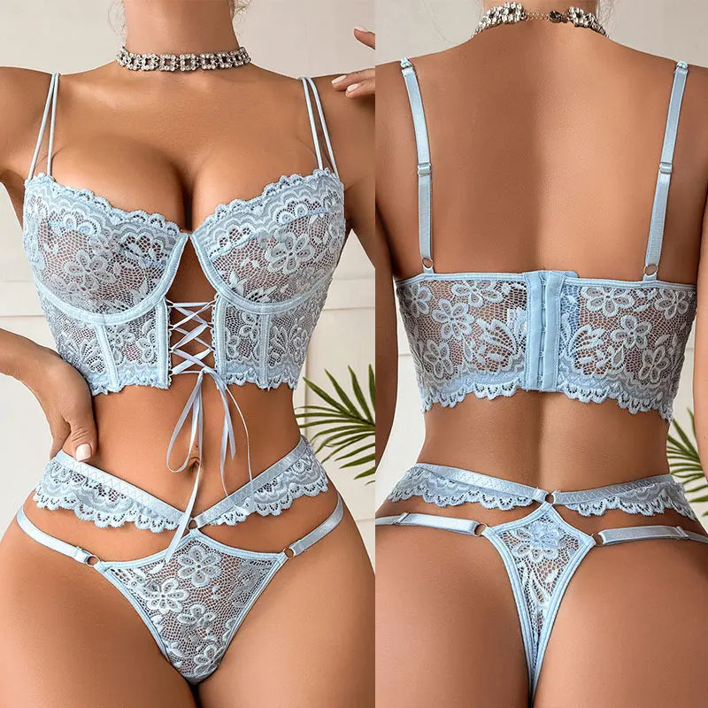 Floral Lingerie Bra Set