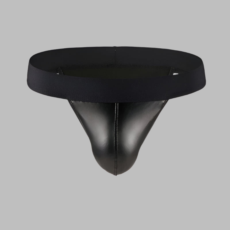Faux Leather U Pouch Briefs