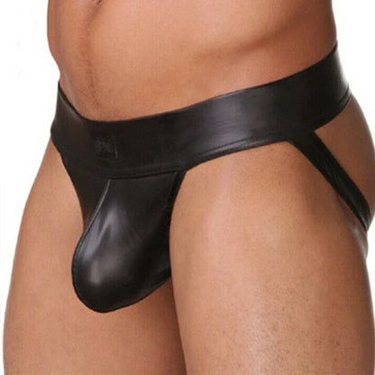 Men's Faux Leather Erotic Panties