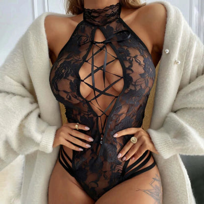 Women Back Lace Floral Lingerie