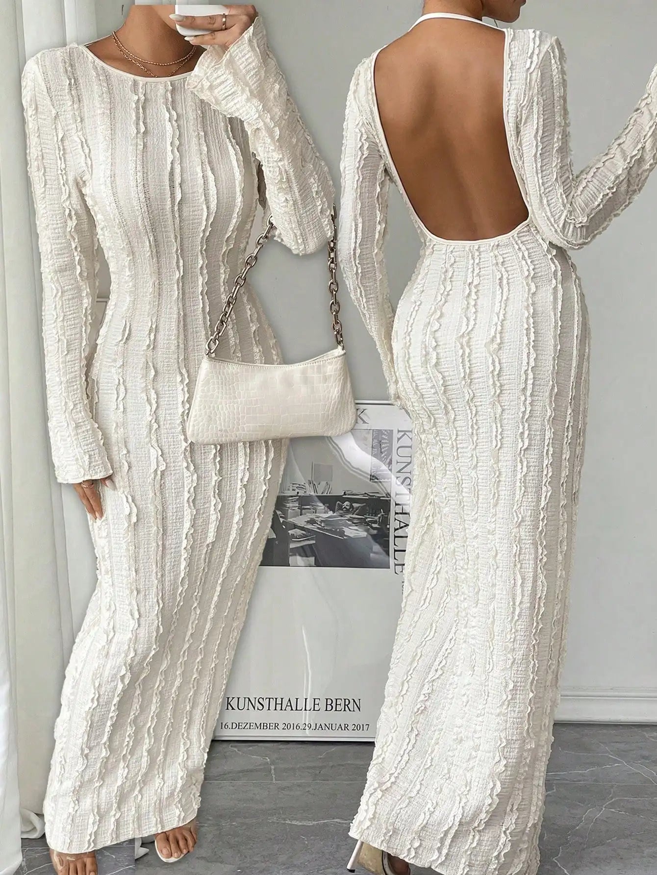 Long sleeve sheath dress