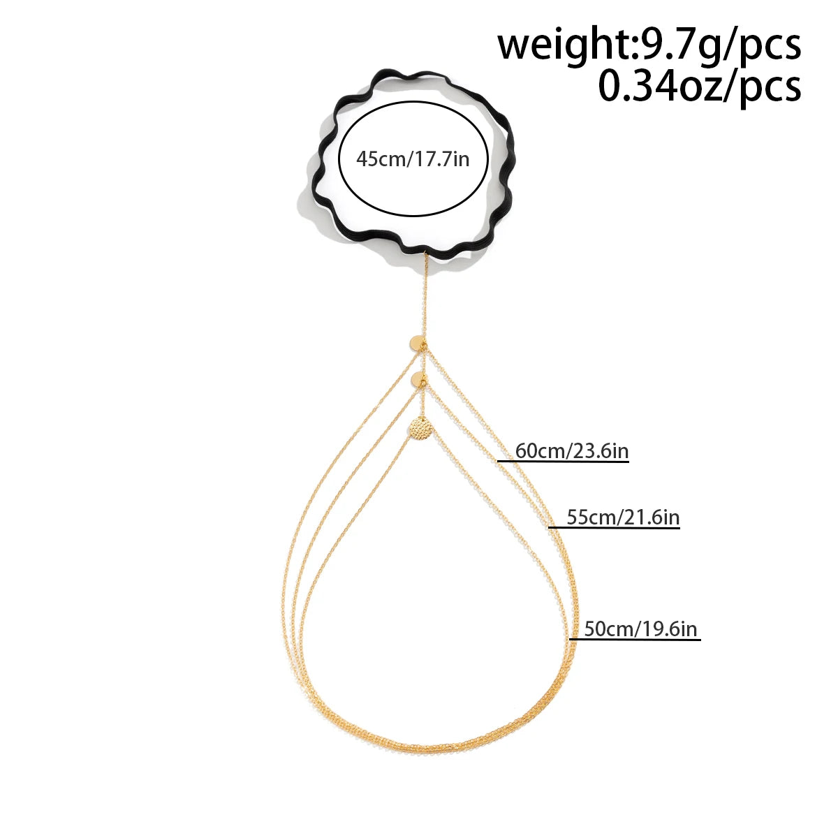 Multilayer Heart Charm Thigh Leg Chain