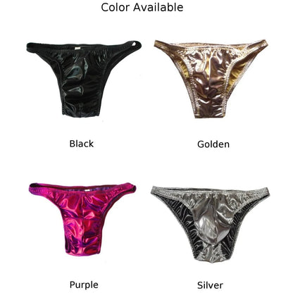 Men's Shinny Leather Panties