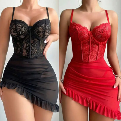 Transparent Underwire Bra Erotic Set