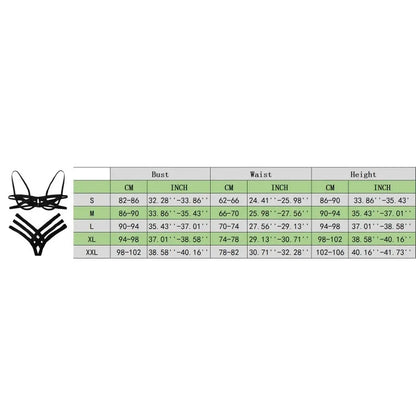 Elastic Hollow Out Bra Set