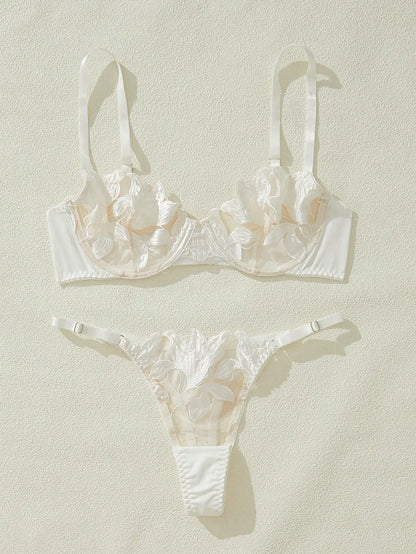 Push Bra+Thong Panties Set