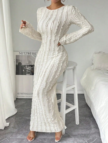 Long sleeve sheath dress