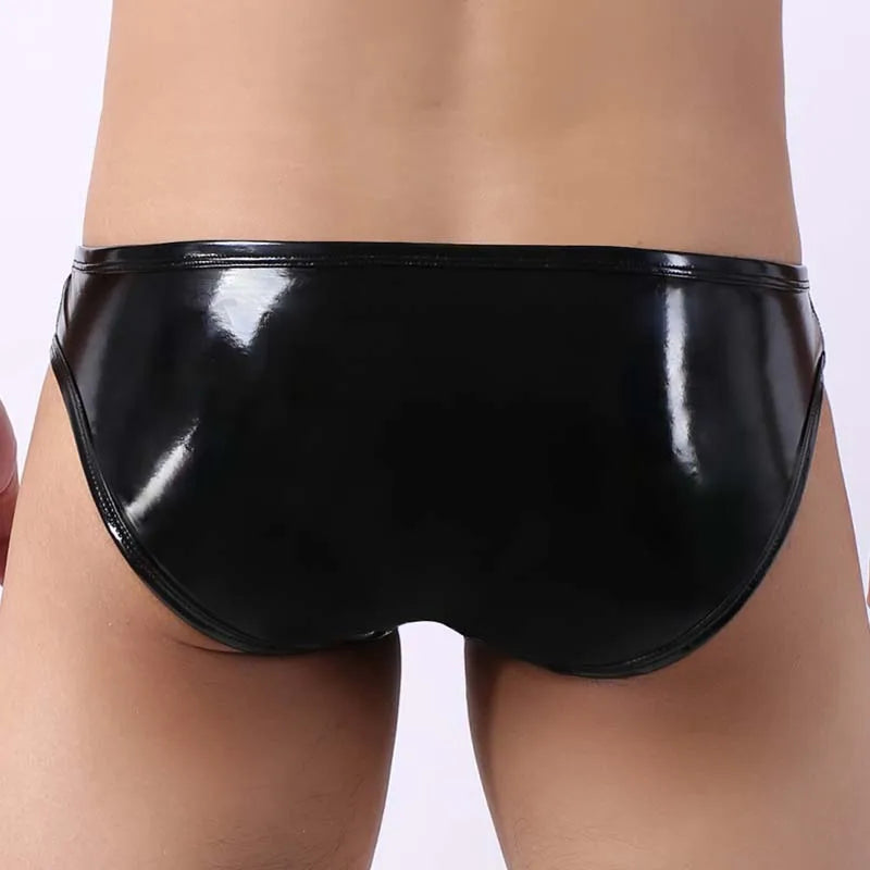 Men Pouch Leather Panties