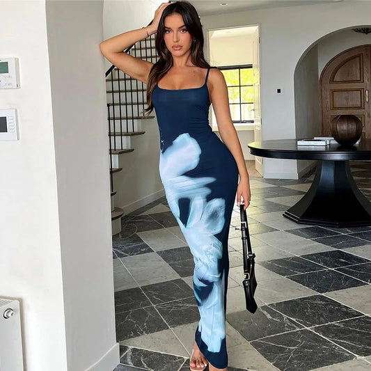 Women Backless Maxi Dress