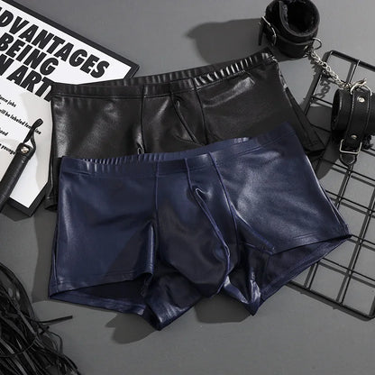 Mens Faux Leather Boxers