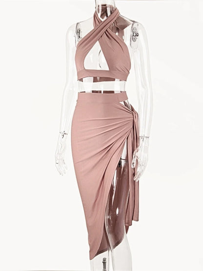 Cross Bandage Slim Bodycon Dress