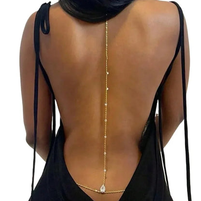 Backless Rhinestone Body Chain