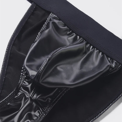 Faux Leather U Pouch Briefs