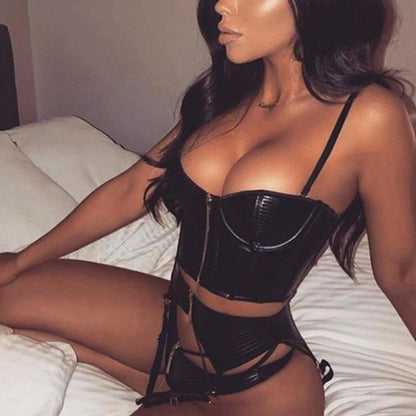 Black Leather 3-Piece Set